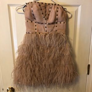 Bcbg feather dress